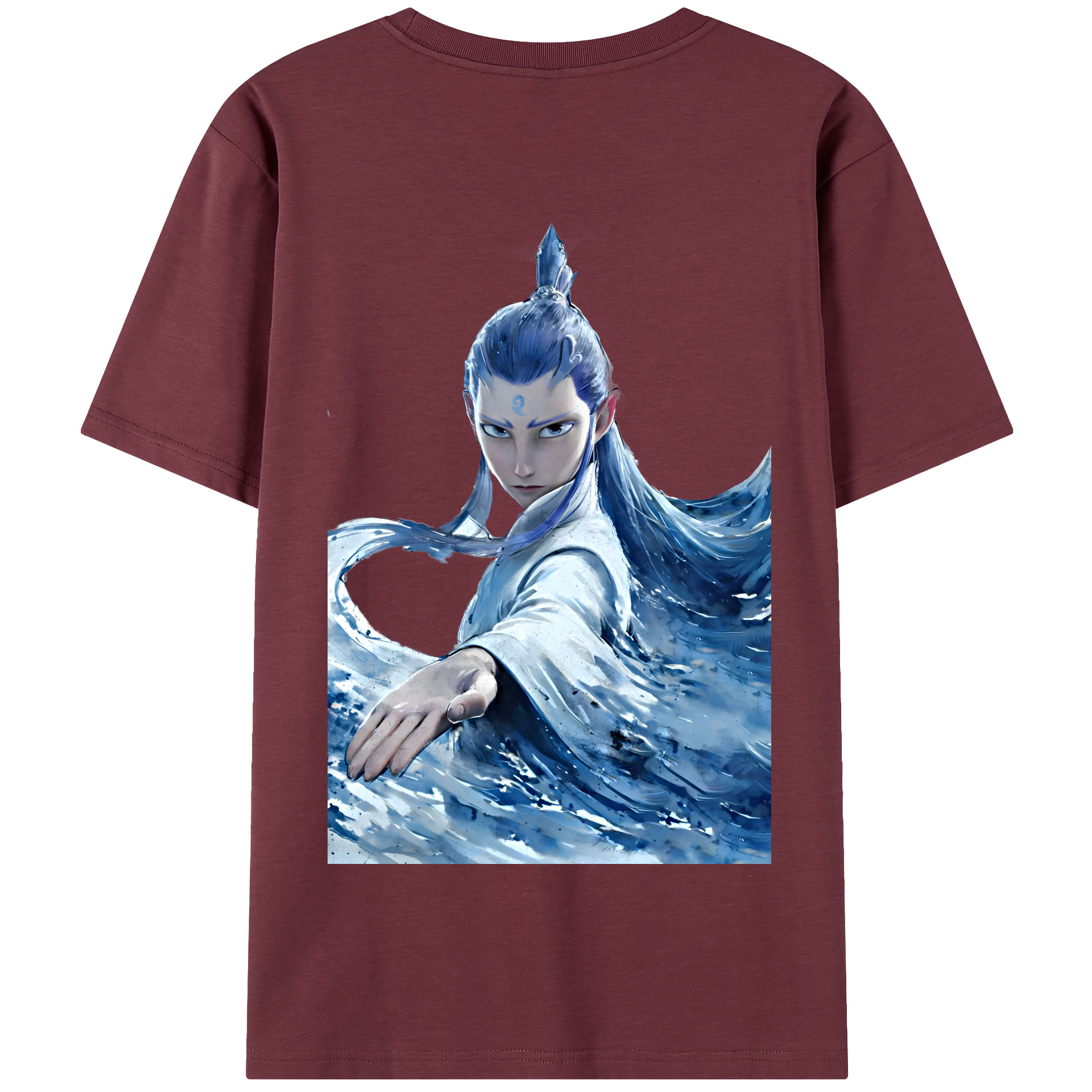 （画像用） Ne Zha 2 ナタ 魔童の大暴れ 綿100％半袖Tシャツ（背面プリント）
